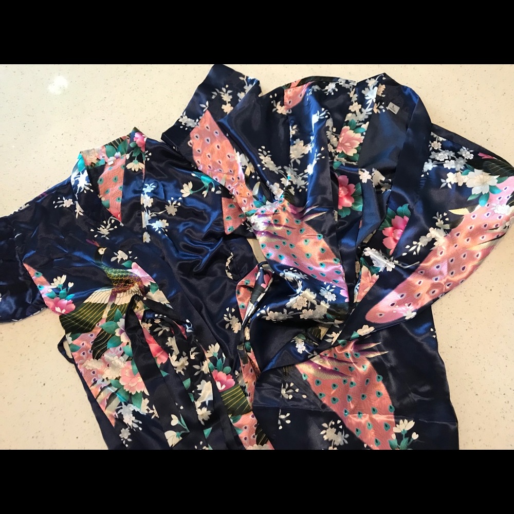 Mommy daughter matching robe set